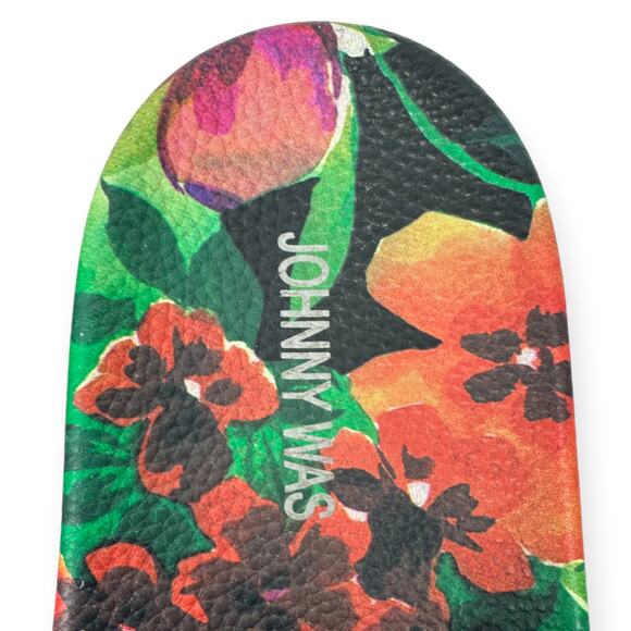 Johnny Was | Size 10 | Zebra and Floral Print Tropical Beach Pool Slides Sandals - Picture 4 of 10